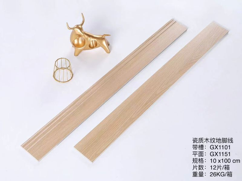 100X1000mm Wood Look Porcelain Wall Skirting Boarder Tiles for House