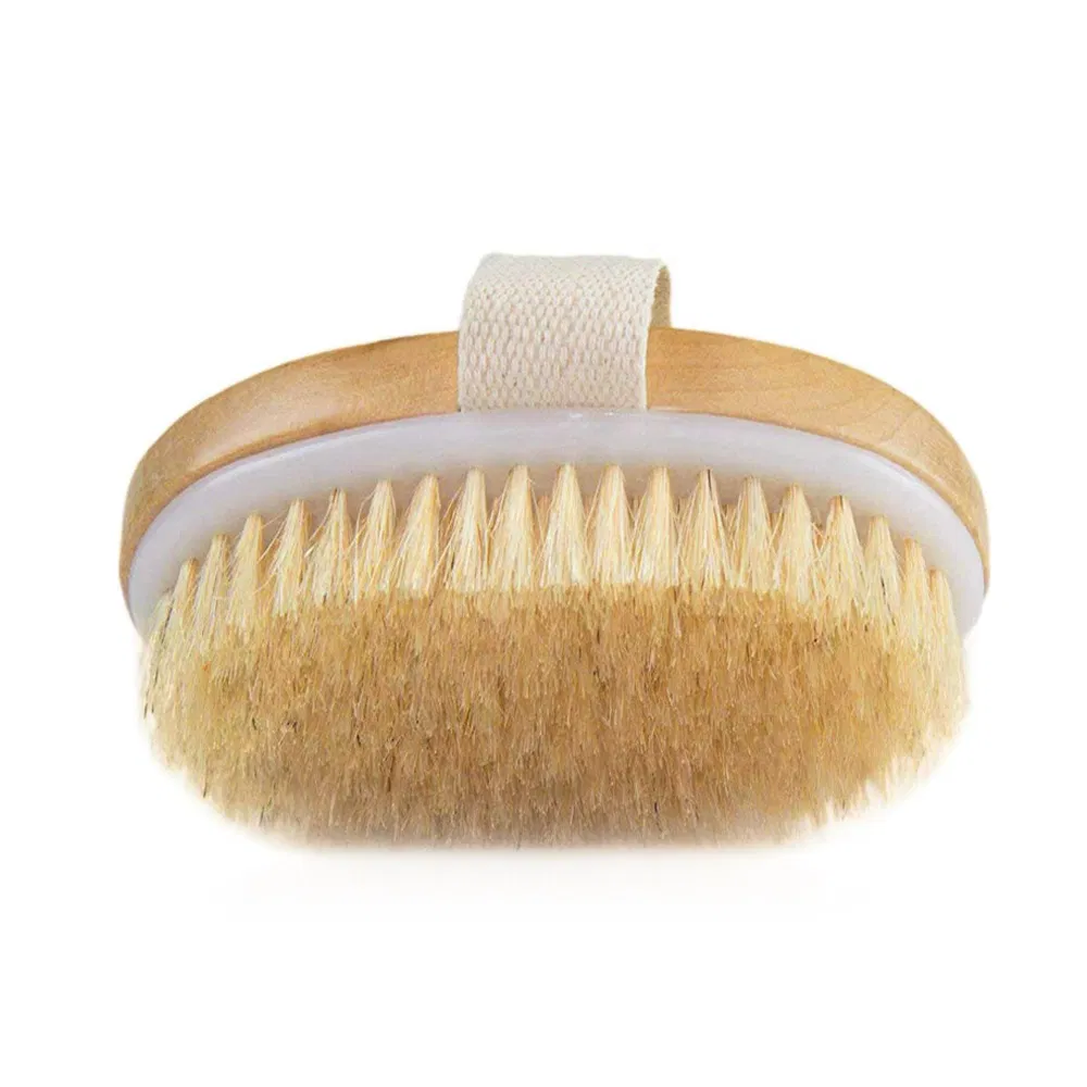 Body Soft Natural Bristle Massage Wooden SPA Bath Shower Brush