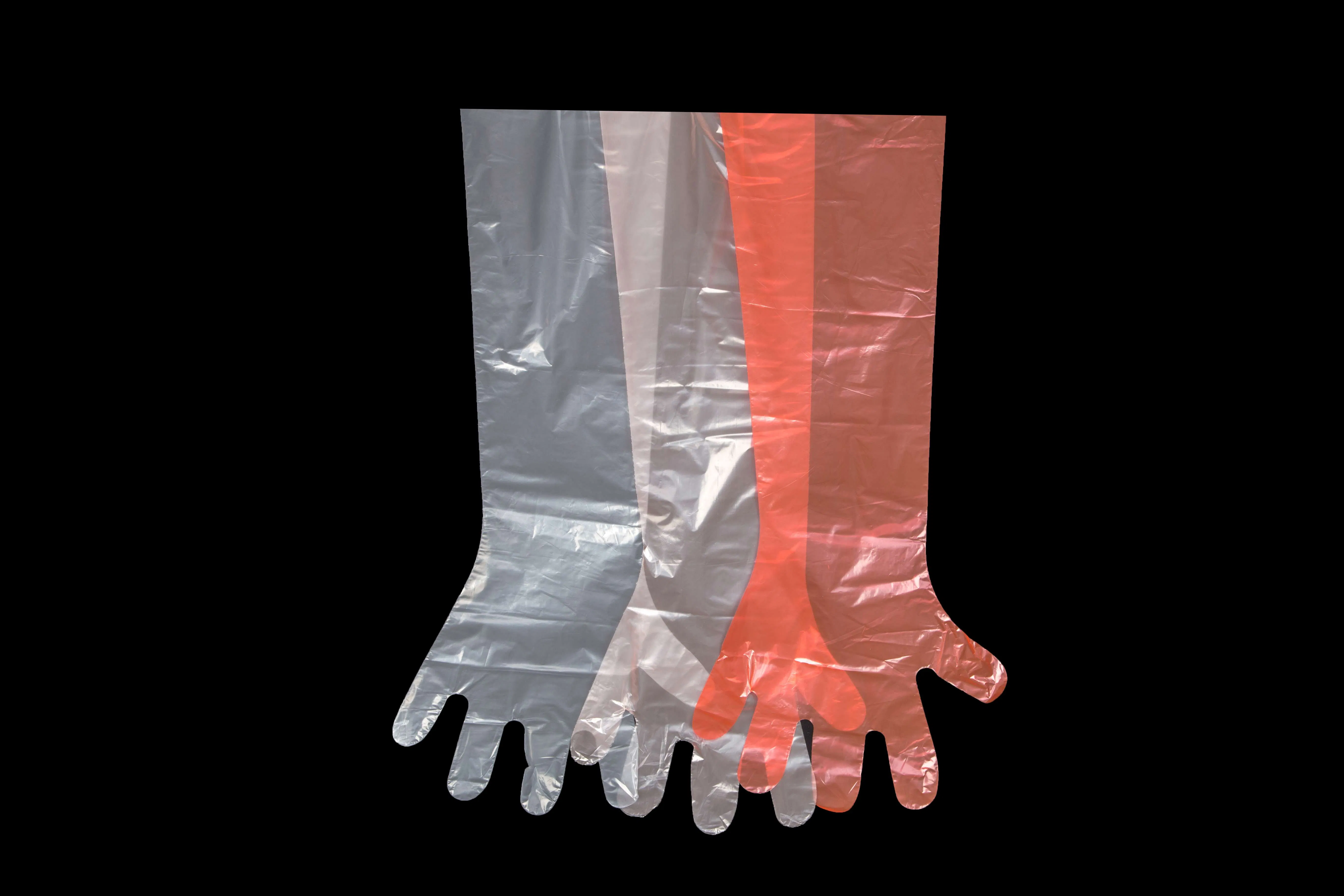 Protective Waterproof Disposable Plastic PE Glove Used in Hospital
