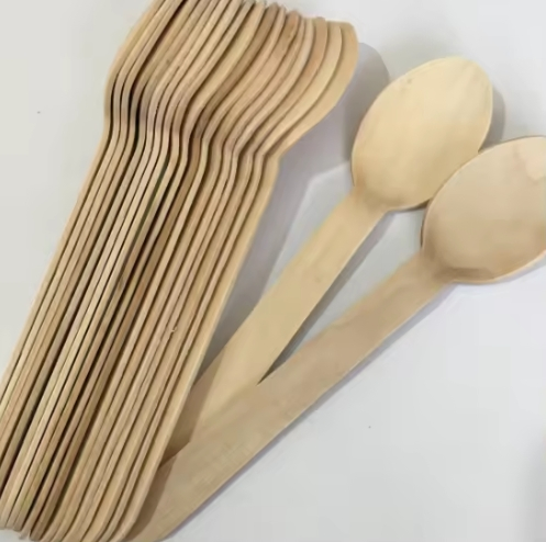 Satin-Sheen Finish Biodegradable Disposable Bamboo Fork