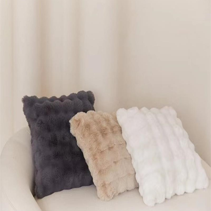 Polyester Hometextile Fur Pillow Cushion of Gift Sofa Cover Wholesale Pillowcase