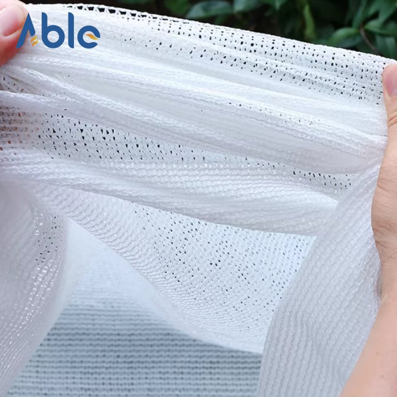 White Color Sun Shade Net 45% 55% 65% 85% Shading Rate for Agriculture Outdoor Use
