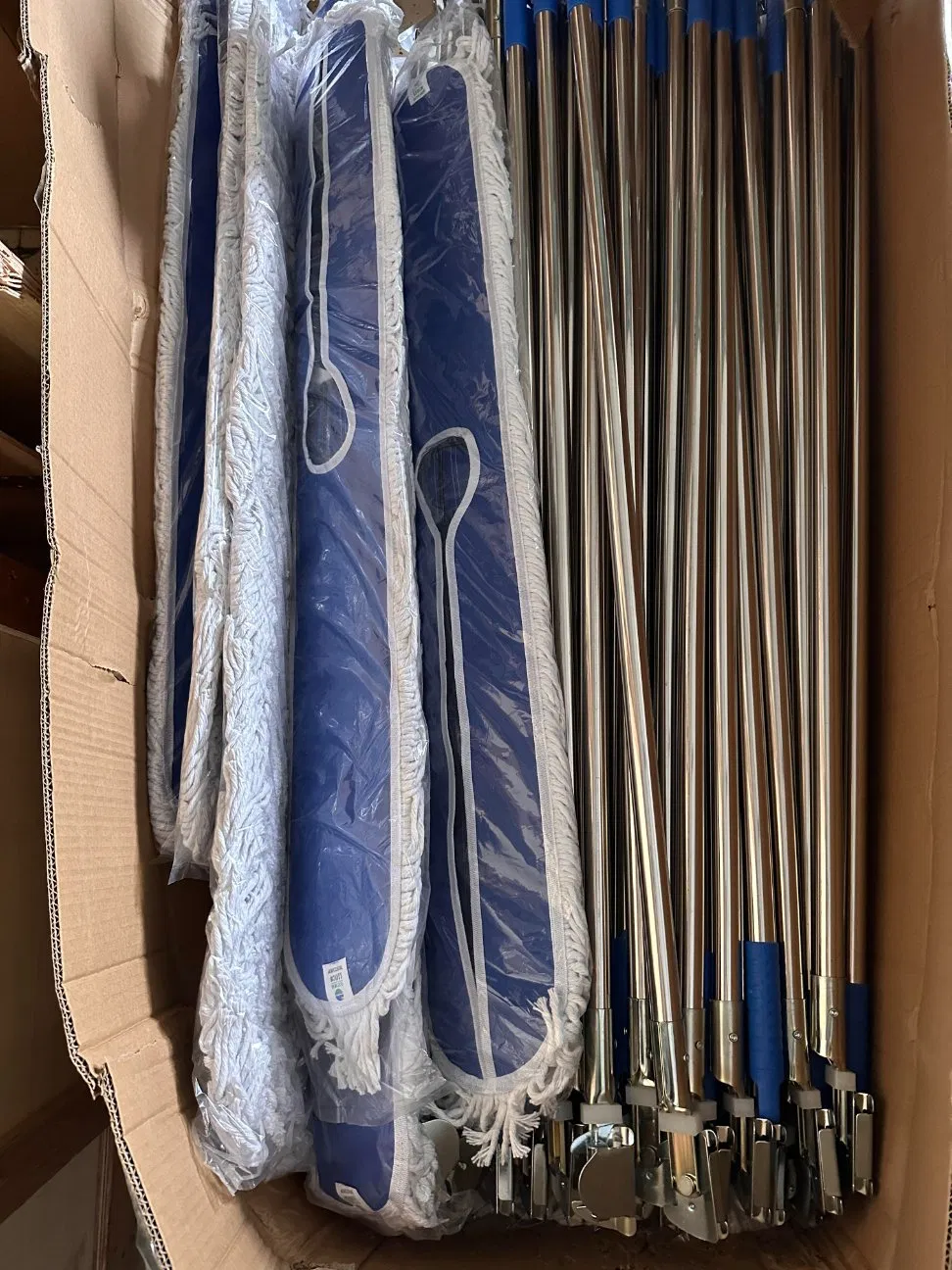 Large Size Hotel Gym Cleaner Stainless Steel Handle Commercial Dust Floor Mop Wet Dry Flat Mop