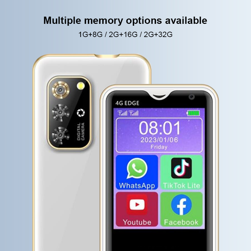 Мини-телефон 2.8 дюйма, Android, 3200 мАч