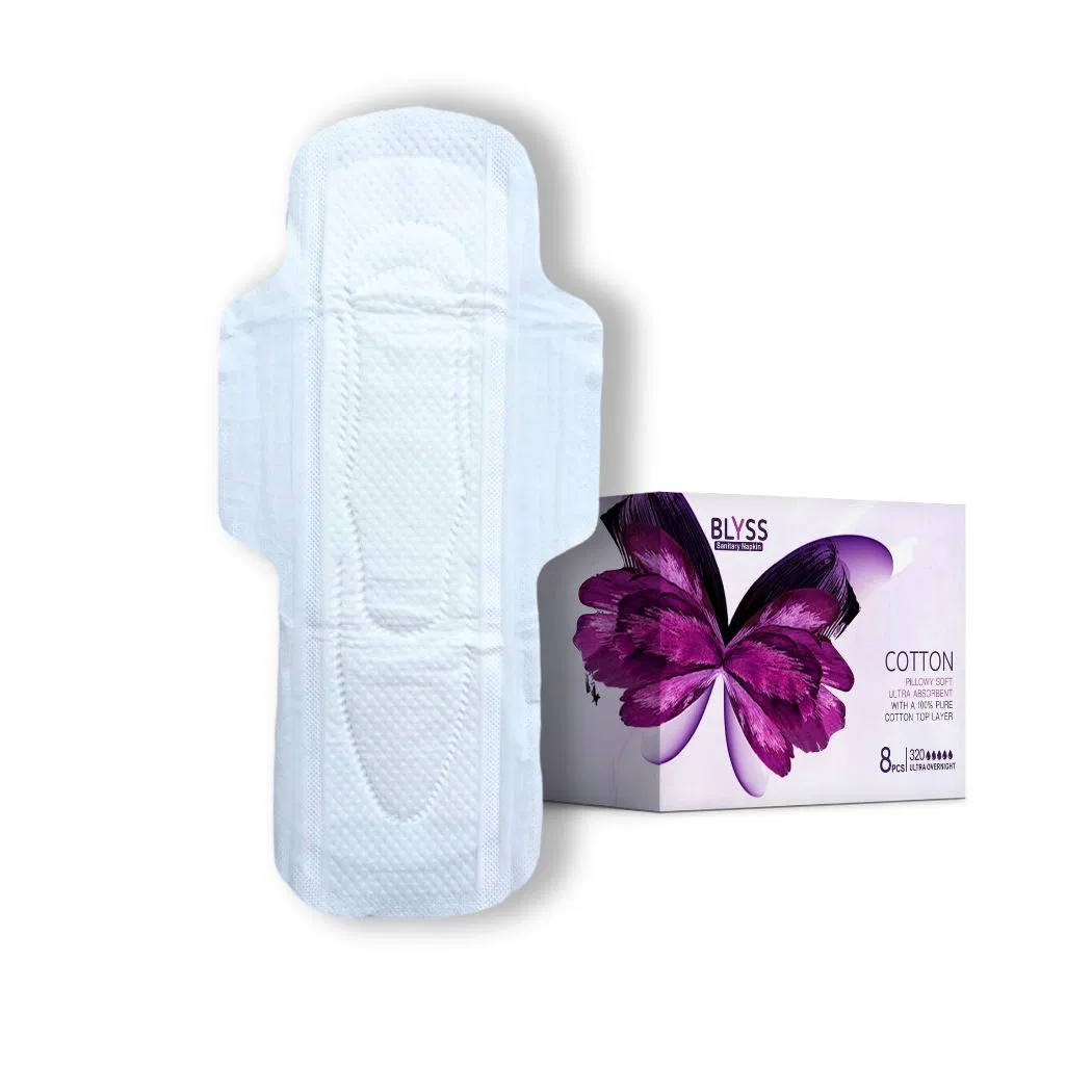 Certified Soft Cotton Top Sheet Boxed Hot Sale Sanitary Pads