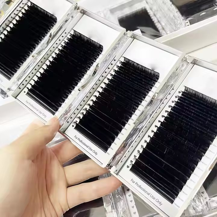 Lash Supplier 0.03 0.05 0.07 Cashmere Custom Logo Lash Extensions Soft Dark Fluffy Volume Individual Easy Fan Lash Extension
