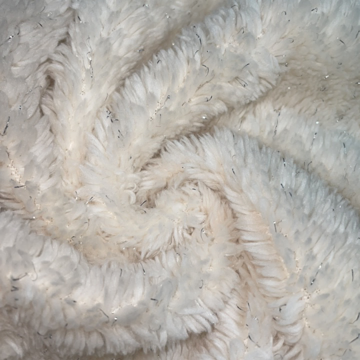 Two Sides Brushed with Silver Foile Blanket 100% Polyester Flannel Fabric 160cm 250GSM Sherpa