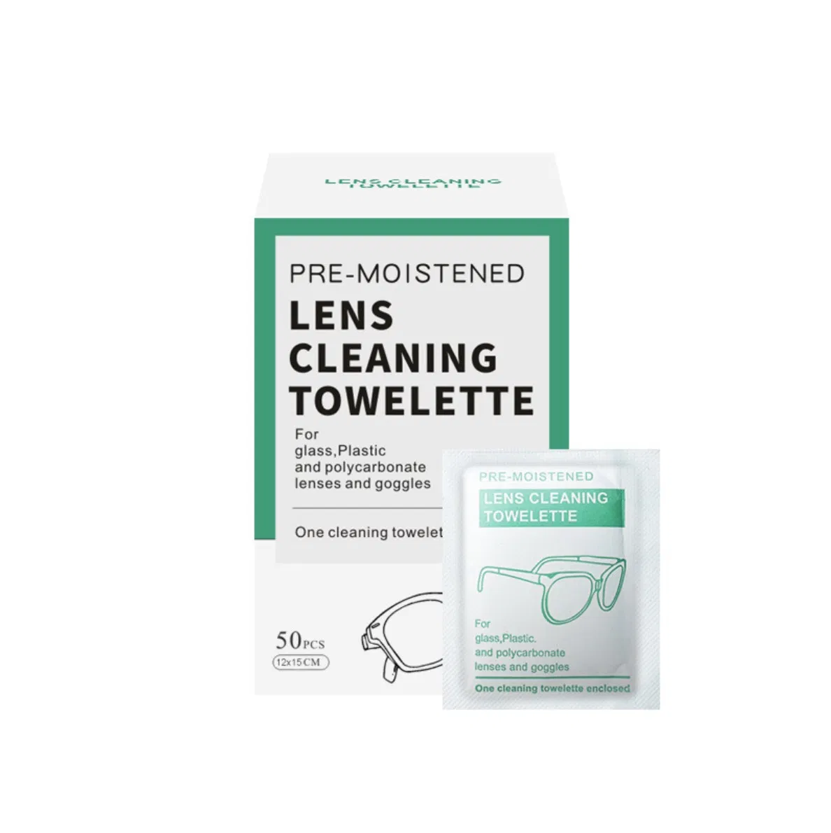 Moist Individual Lens Screen Cleaning Disposable Wet Wipe