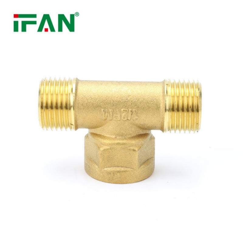 Ifan Wholesale Brass Plumbing Fittings 3/8"-2" Brass Fitting Male Tee Brass Tube Fitting