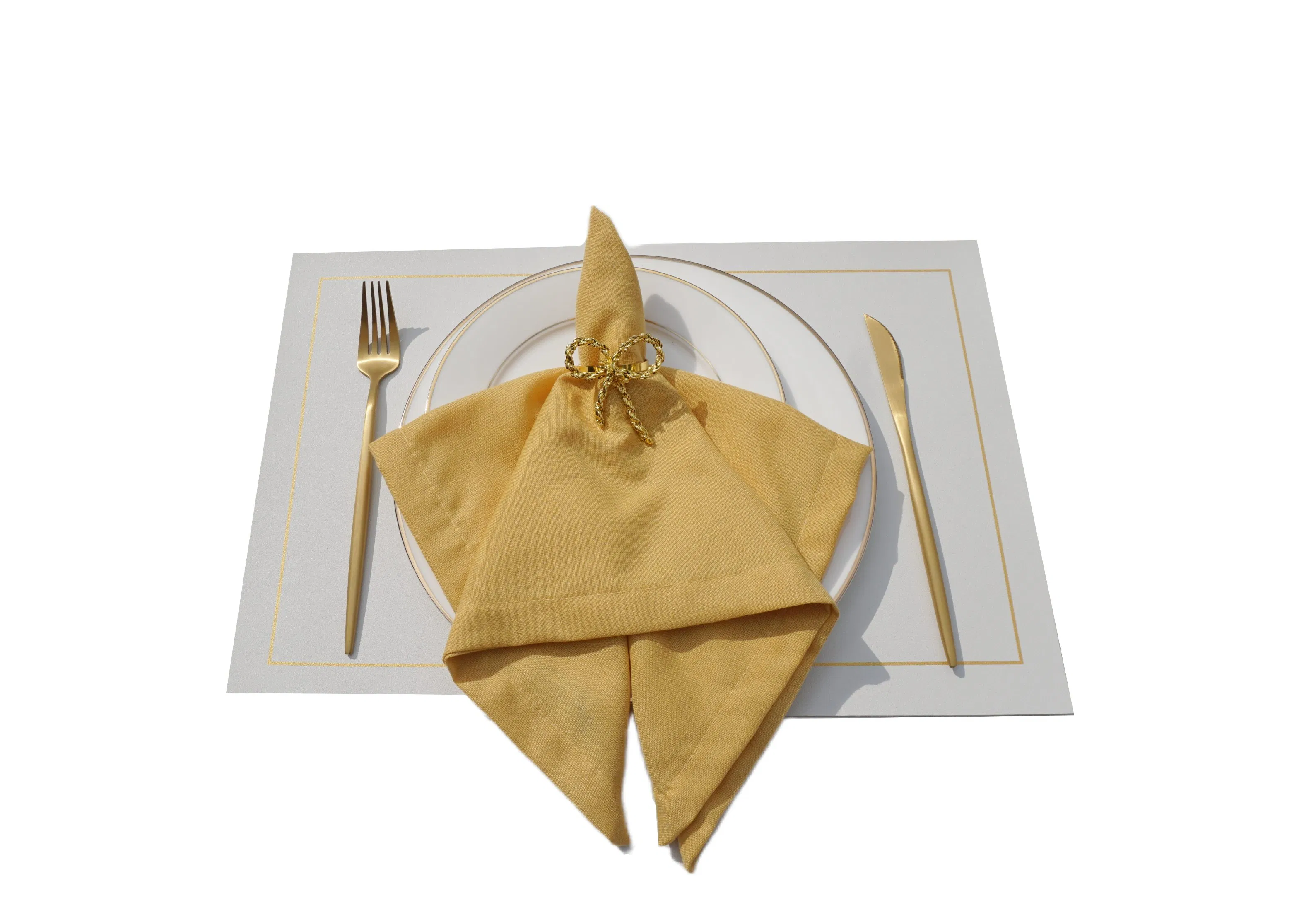 Mustard Cotton Table Napkin Set for Elegant Dining Experiences Mustard Napkin