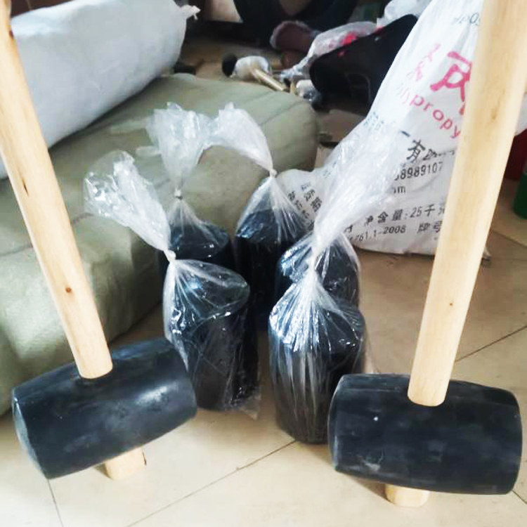 Maxpower Non-Slip Handle DIY Hand Tool Non-Elastic White Rubber Hammer with Round Head