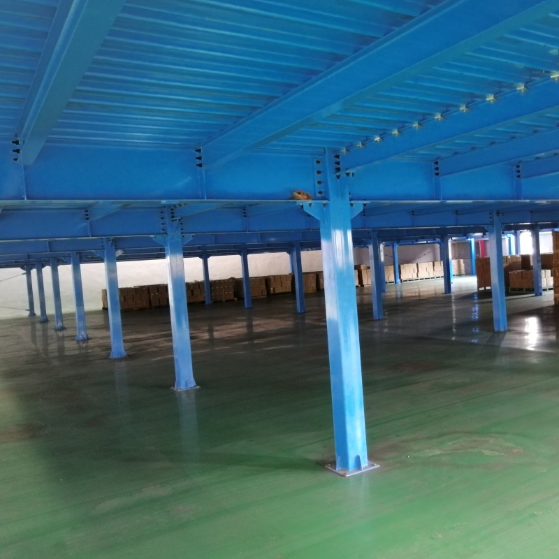 Large-Scale Steel Platform for Warehouse Storage Multi-Tier Industrial Storage Platform with Elevator Access
