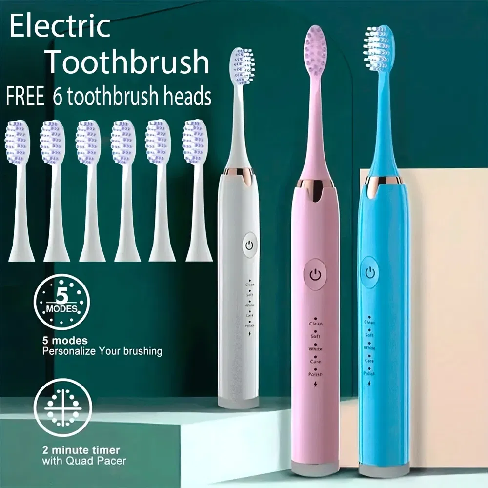 OEM Private Label 5 Modes Rechargeable Automatic Sonic Electric Toothbrush for Adult