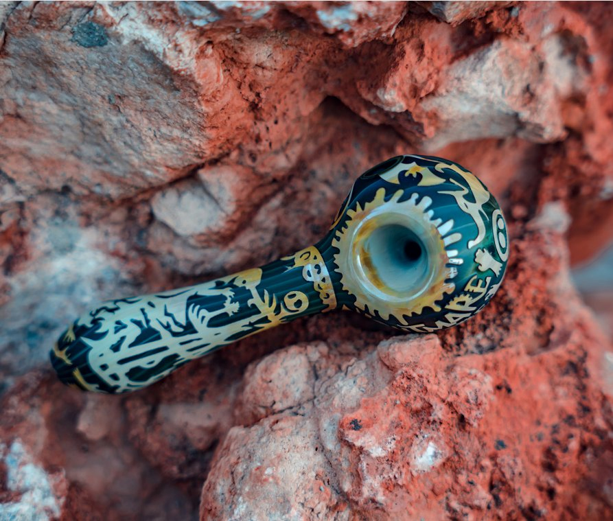 Factory Wholesale Premium Halloween Deep Sandblasted Hand Pipe Smoking Spoon Pipe