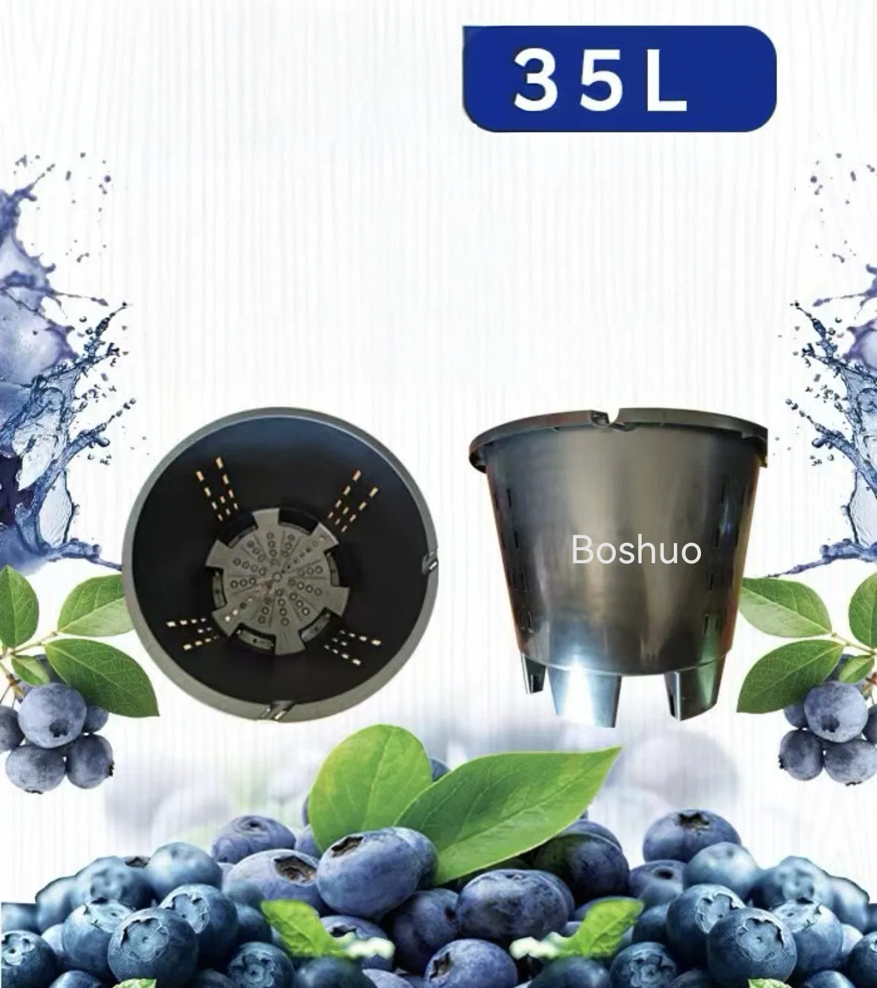 Горшок для растений 25-40 л, круглый, черный