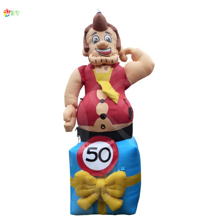 Factory Supply Inflatable Abraham Doll with Gift Box for Advertising