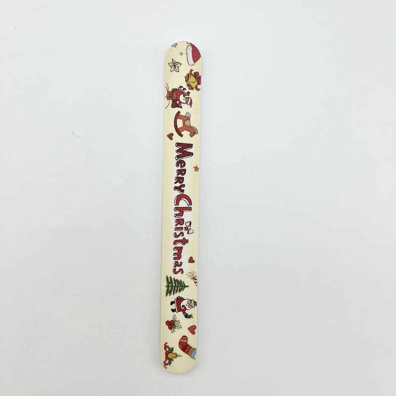 Professional Custom Logo Nail File Christmas Pattern Manicure Tool Nail Buffer File