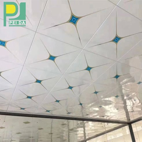Suspended Art Aluminum Sheet Ceiling Metal Ceiling Tiles 0.8mm Thickness