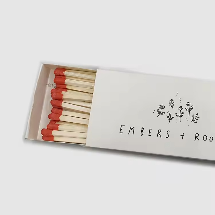 Matchbox Custom Logo Advertising Hotel Wood Packed Safety Fireplace Matches Safety Long Size Matches