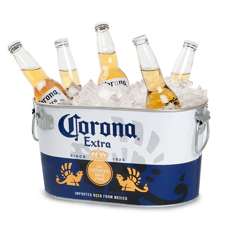 Large Size Oval Shape Metal Tub Beverage Cooler Beer Bucket