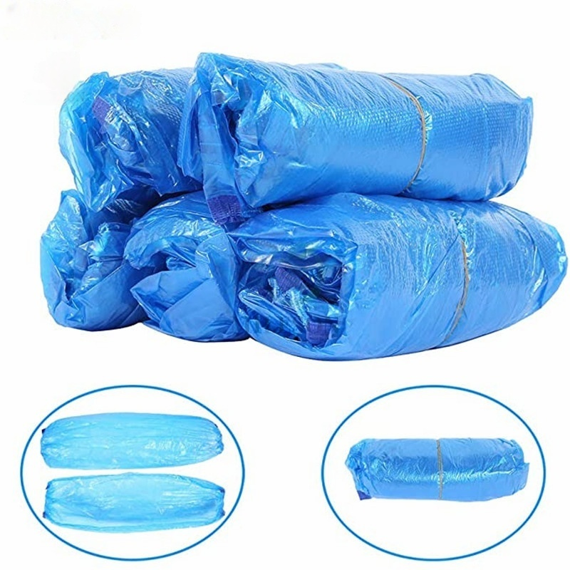 Disposable Arm Sleeves Covers 18 Inch Blue Plastic Protective Sleeves for Working Handling Tattoo Painting Cleaning