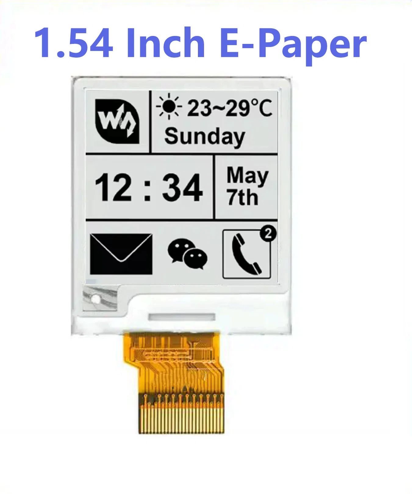 1.54 Inch Low-Power E-Ink Digital Tag Screen, 200X200 Spi Interface E-Paper Display for Energy-Efficient ESL Applications Stm32 Risk Control Critical Timing