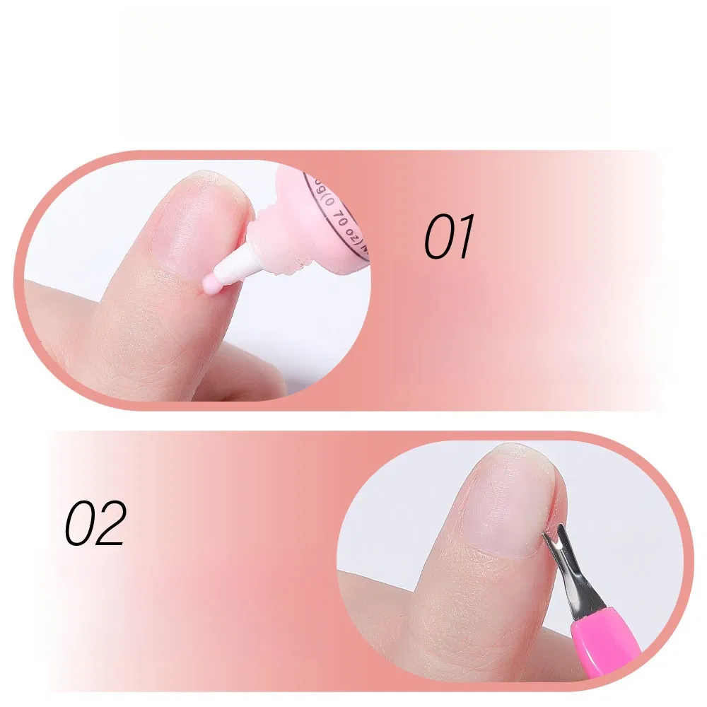 Cross Border Hot Sale Stainless Steel Pink Nail Care Repair Exfoliating Fork