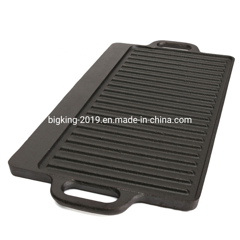 16001230699871/6outdoor BBQ Cast Iron Material Rectangular Double-Sided BBQ Dual-Purpose Baking Griddle