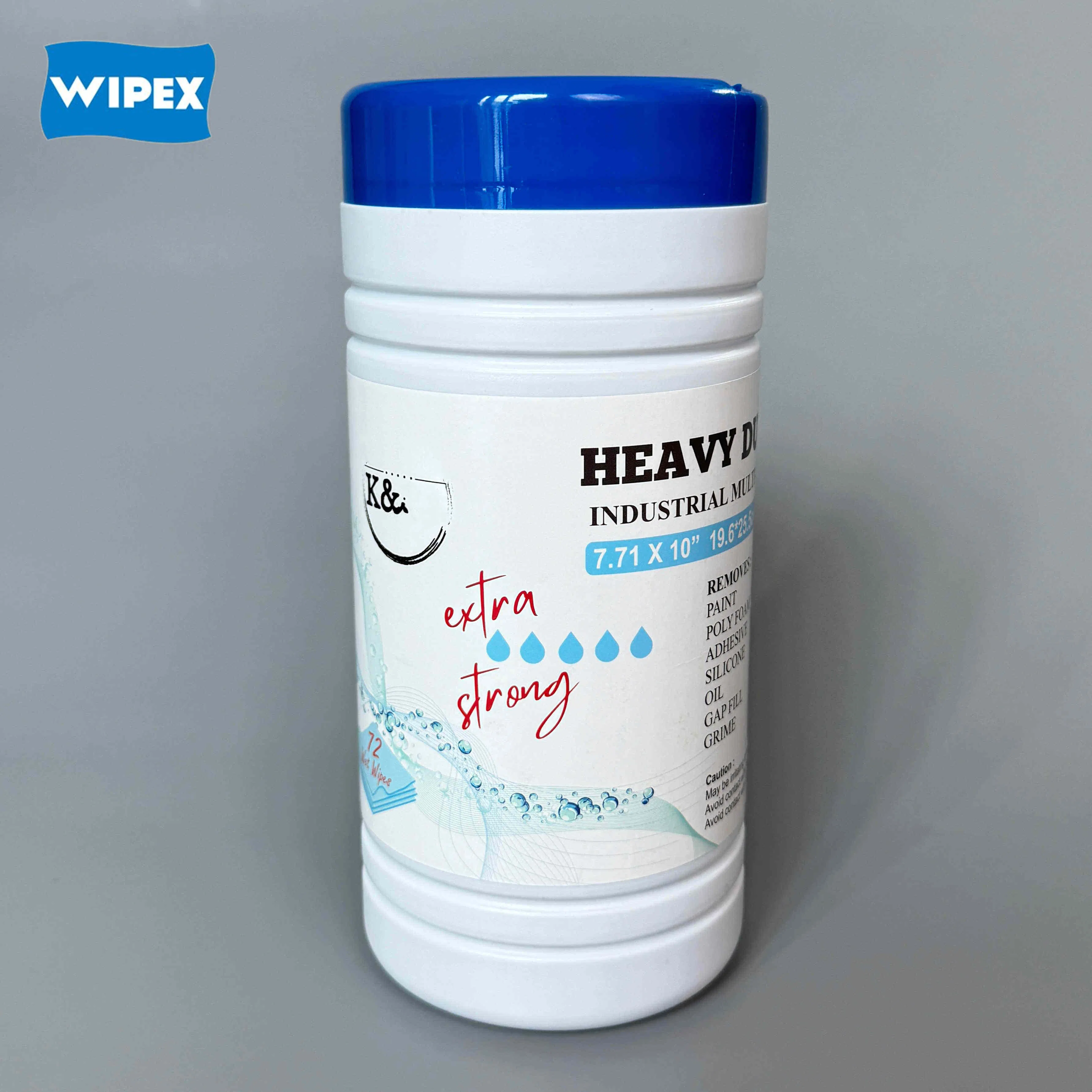 Nonwoven Canister Packed Industrial Cleaning Wet Wipes Abrasive Moisturized Wipe