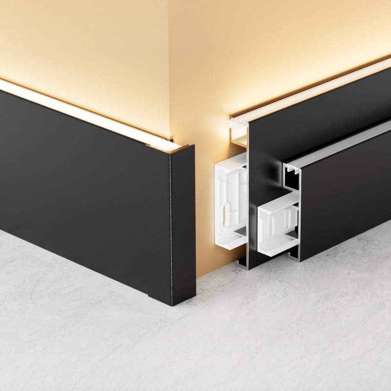 High-Gloss Powder Coated Aluminum Skirting for Luxury Decoration