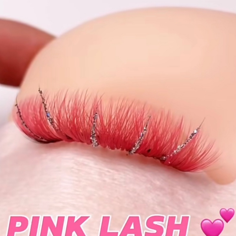 Sparkling Single Lash Extensions for Party Makeup Glam
