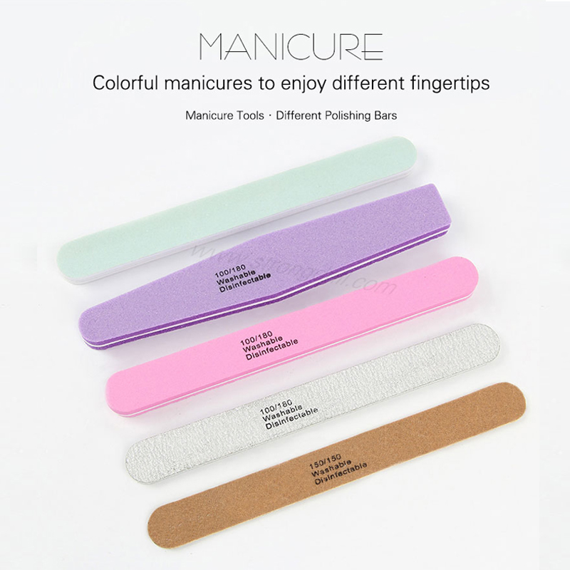 Finger Nail Files Custom Printed Logo Manicure Nail File Professional Nail Art Tool
