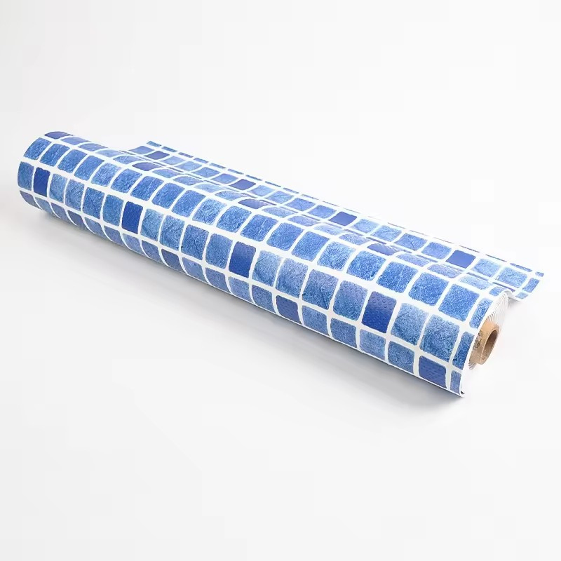 Light Blue 1.5mm PVC Pool Liner Chinese Design Anti-UV Swimming Pool