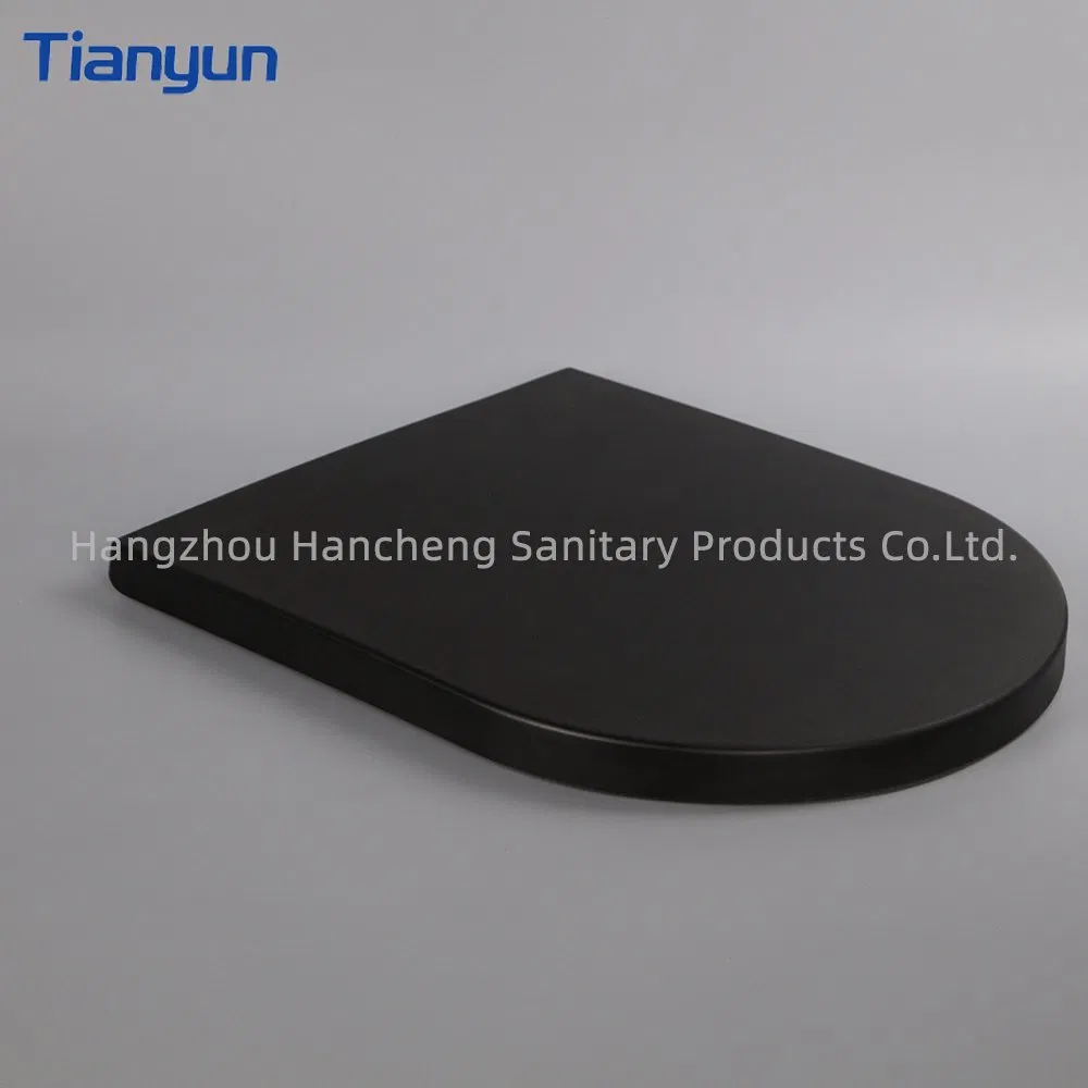 Custom Black Reinforced Sturdy Toilet Seat Cover Easy Cleaning PP/UF U Shape Toilet Seat