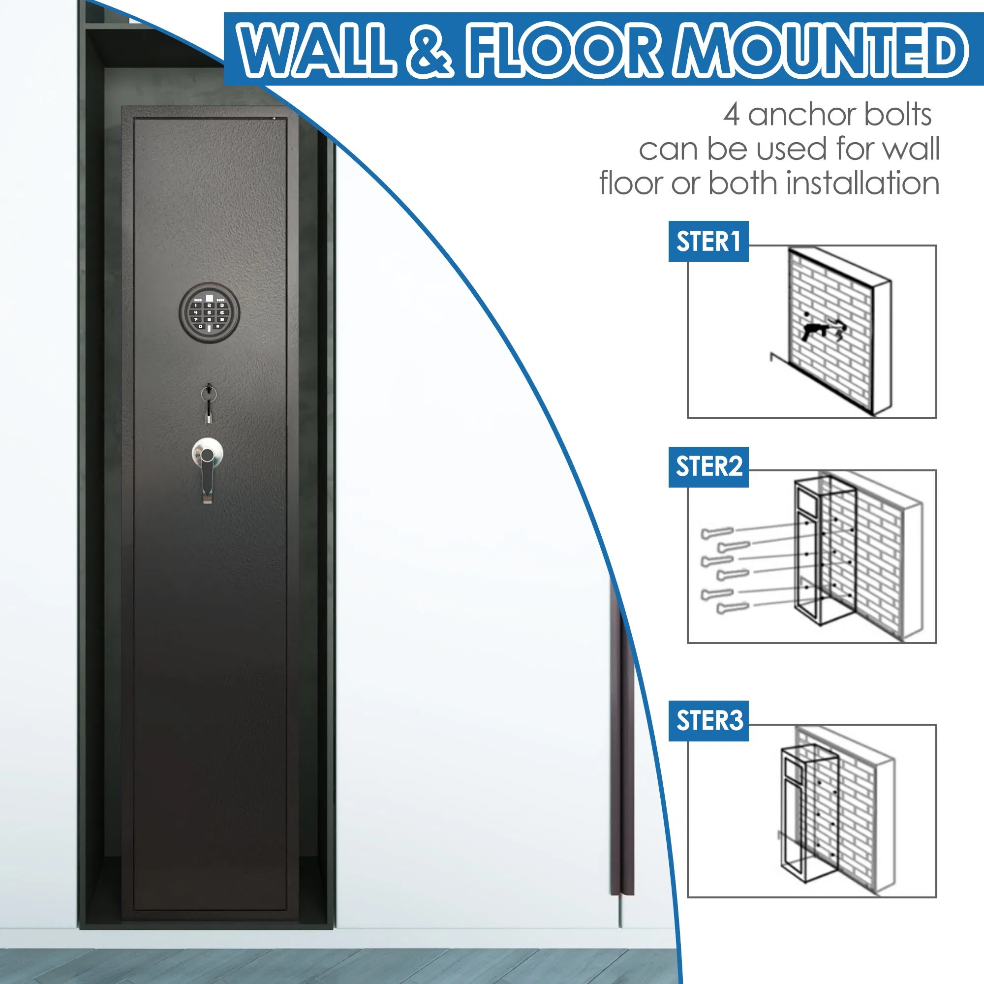 Modular Sanctuary Gun Safe Gun Lock Box Wall Mount Gun Safe