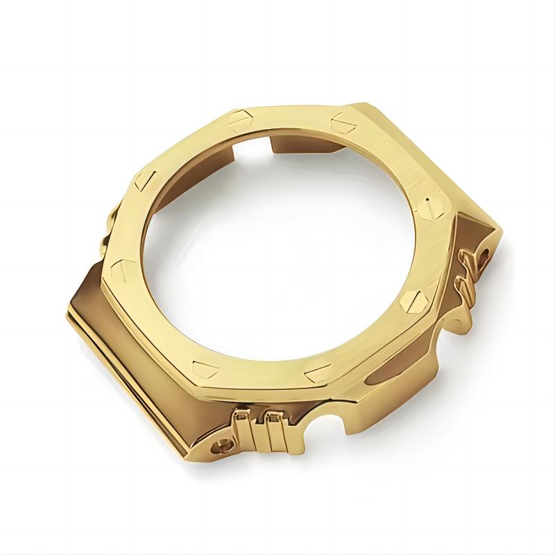 Customized High Precision Stainless Steel Metal Aluminum Watch Case Parts Threaded Crown Rotating Bezel