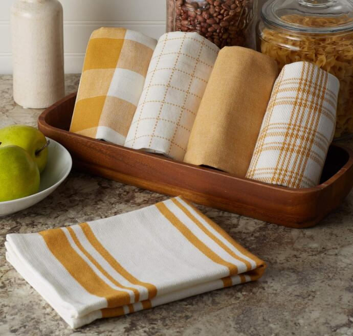 Premium Gots Certified Organic Cotton Kitchen Towels Set