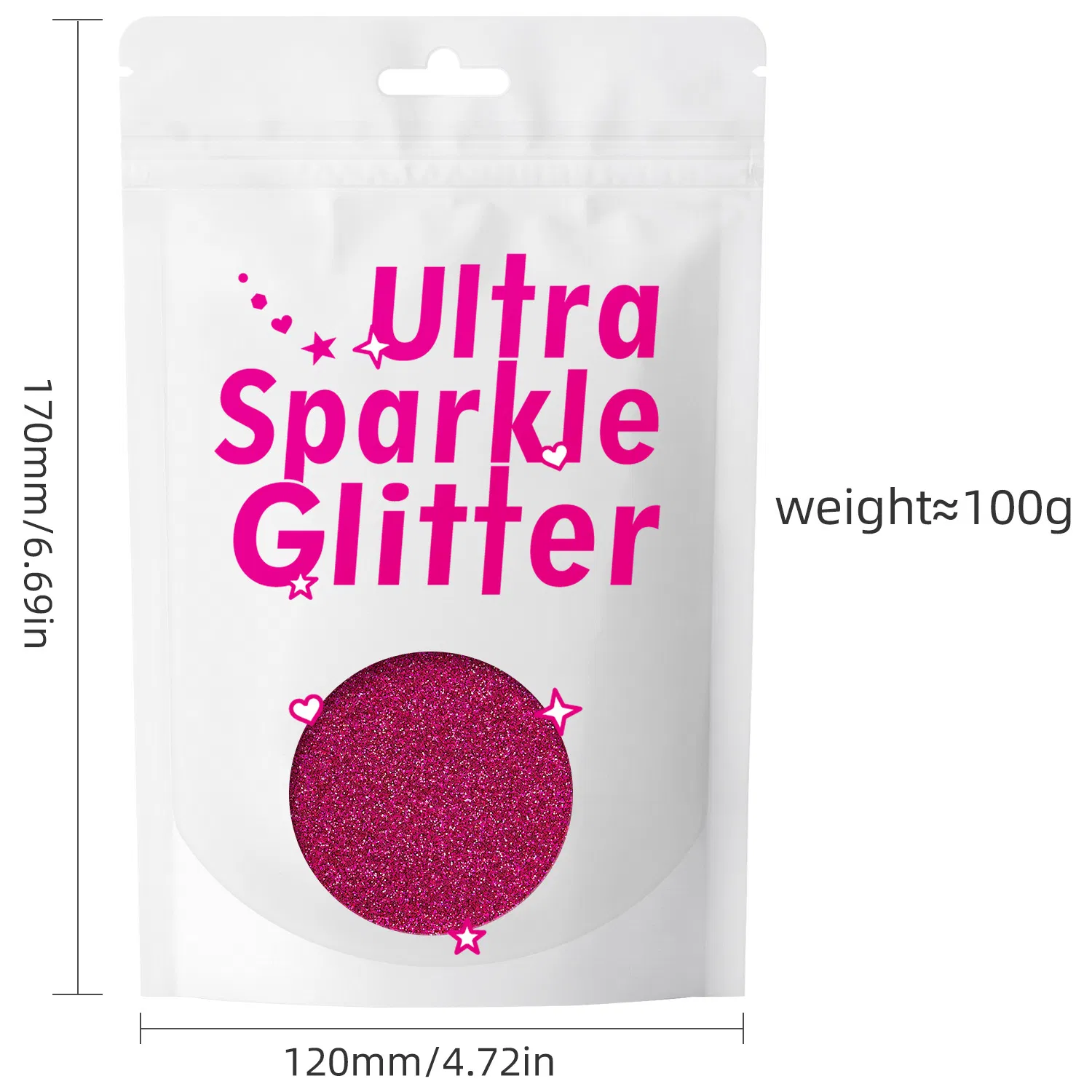 Ultra Sparkle Loose Glitter Powder for Makeup and Nails