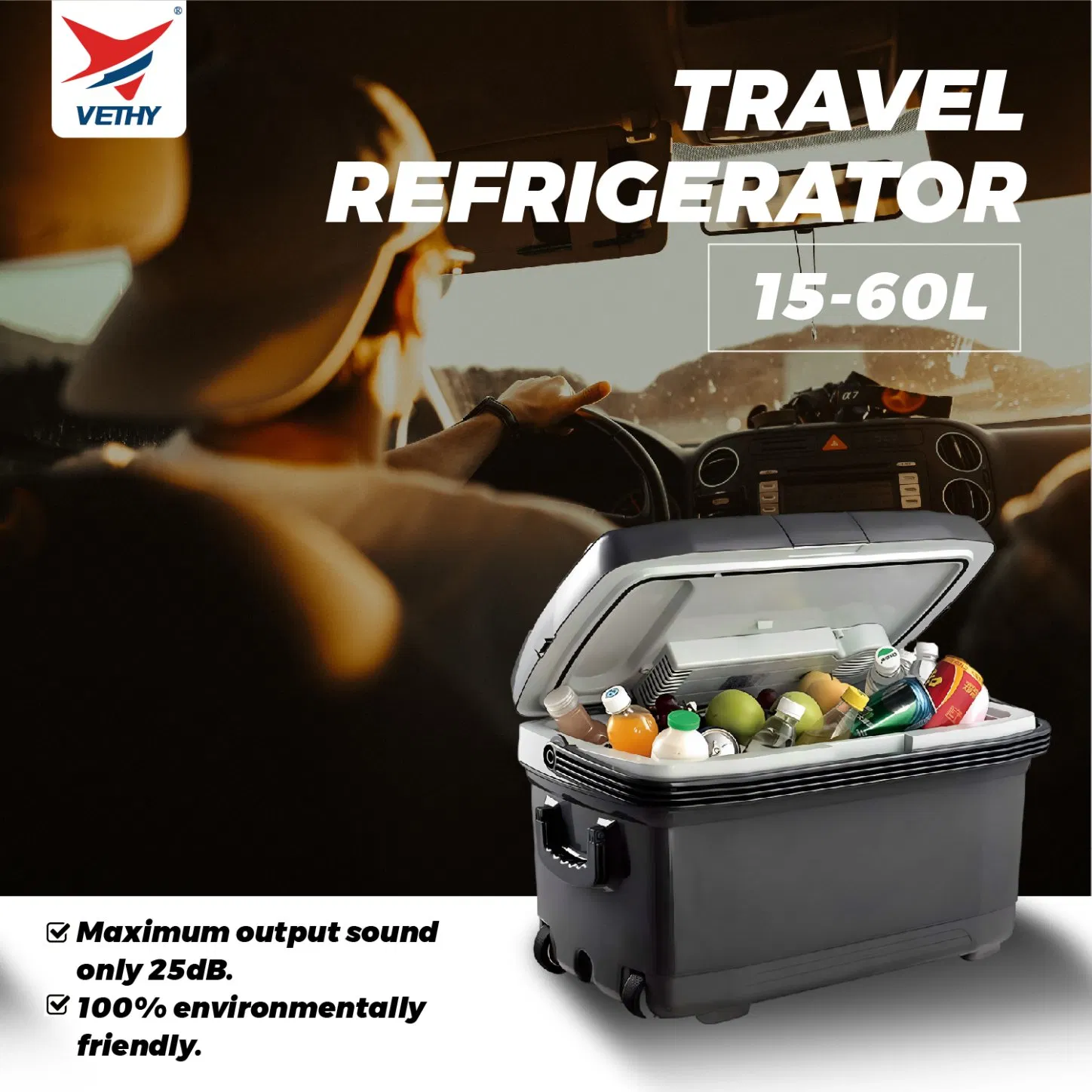 Mini Fridge Camper Portable Refrigerator and Cooler for Outdoor Camping Adventures