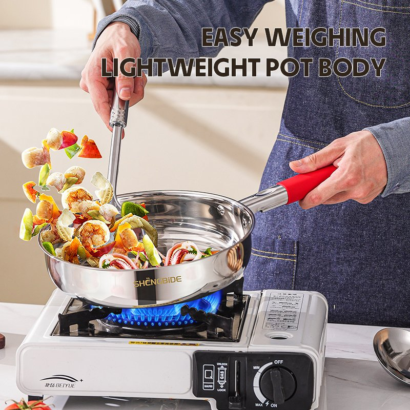 Stainless Classic 15 PCS Cookware Set with Saucepans, Saute Pans, & Skillets