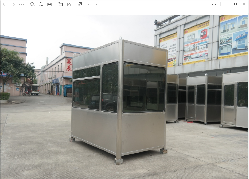 Guard Booth Toll Booth Stainless Steel Prefabricated Portable Guard Room Guard Room Guard House
