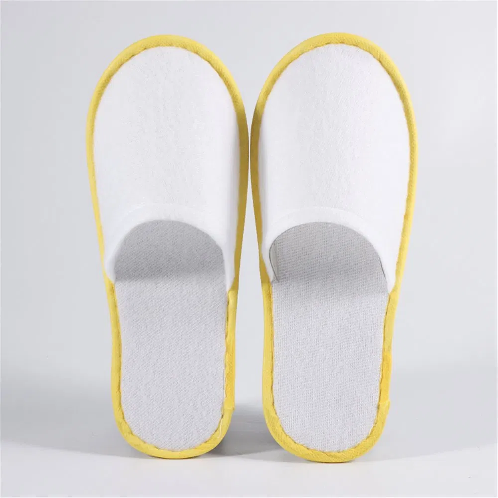 Disposable Slipper with Yellow Strip for Hotel Room Factory Price