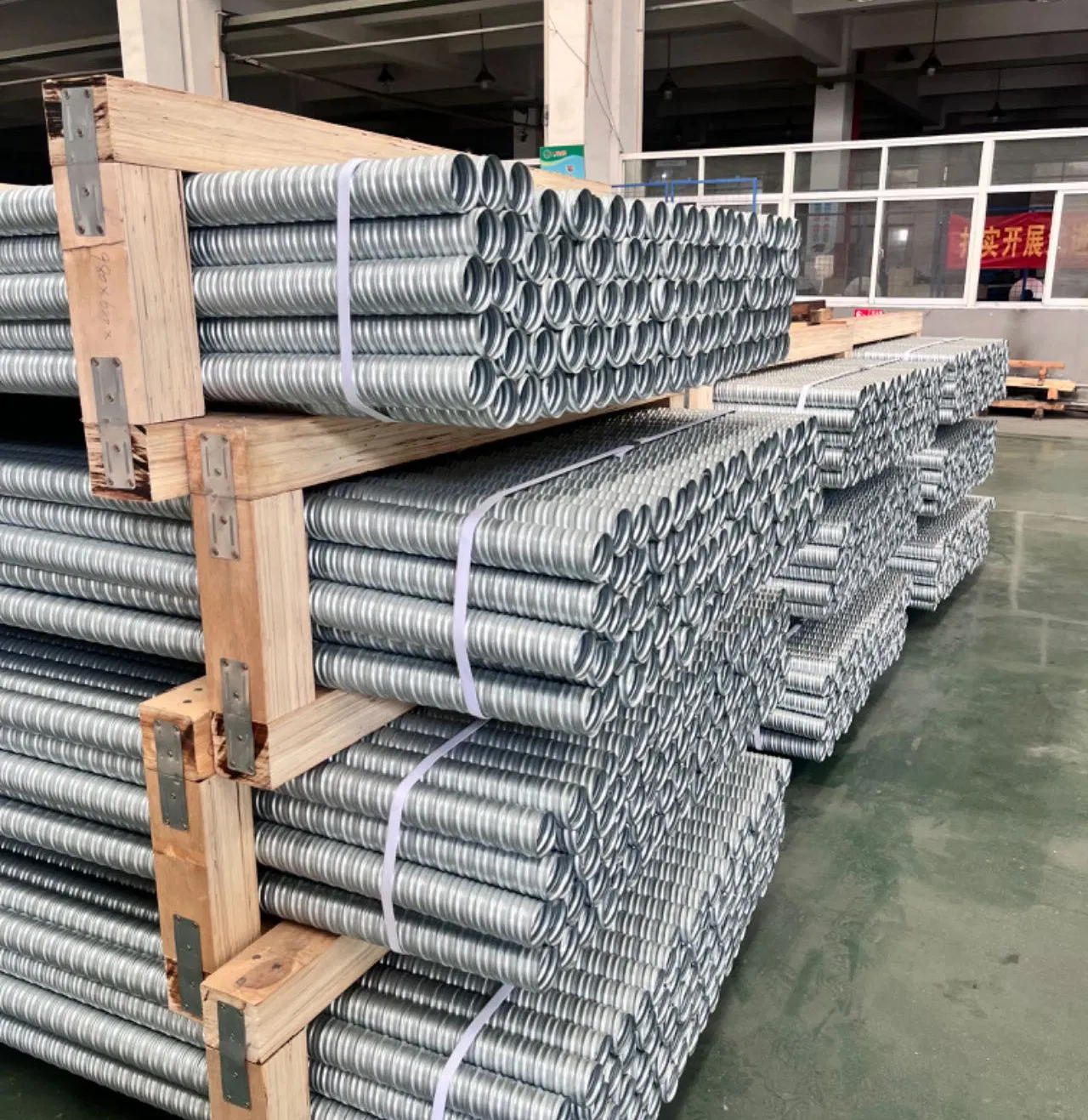 High Tension Corrugated Galvanized Prestressed Steel Metal Duct for Bridge Construction