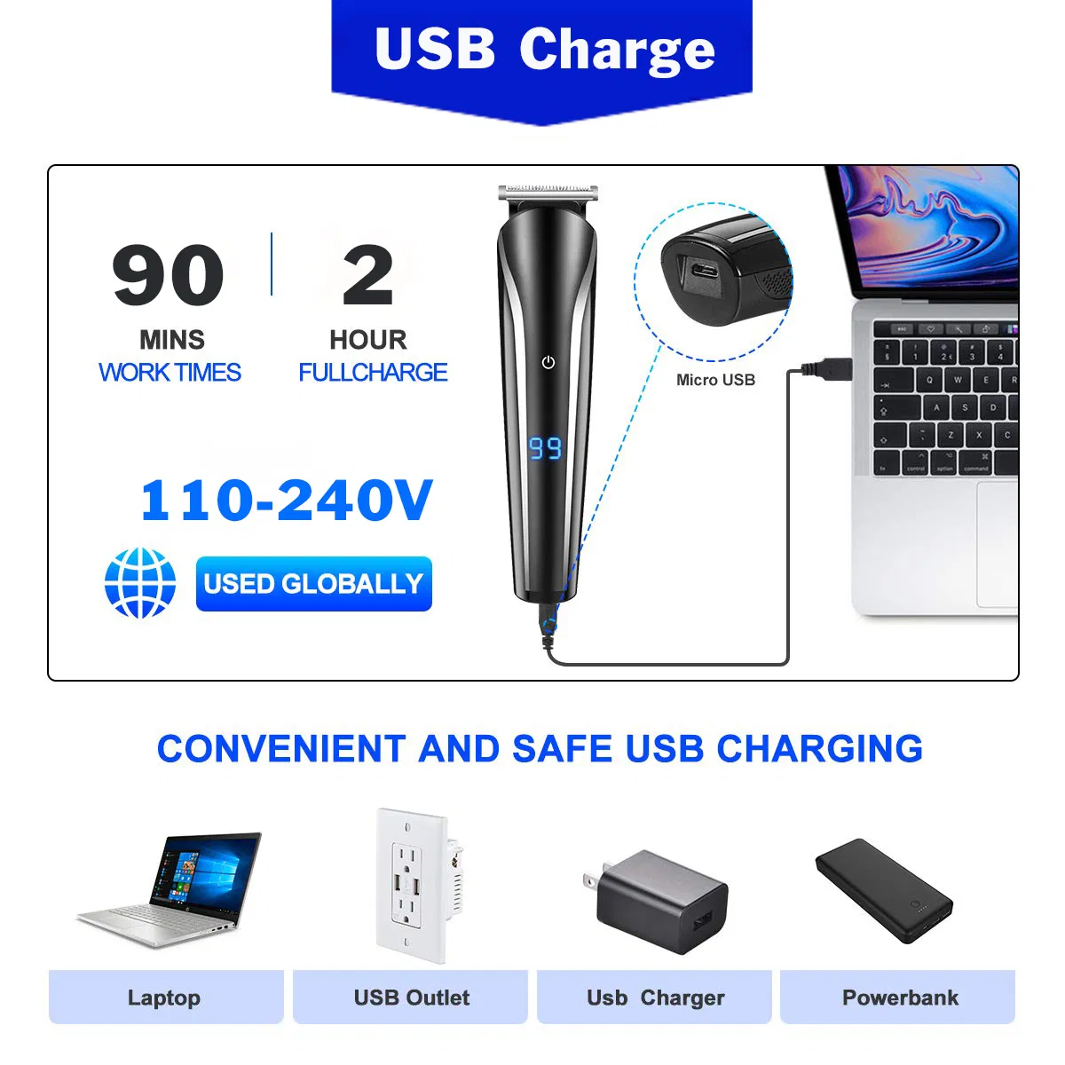 Ultimate Cordless Hair Clipper and Grooming Kit for Men