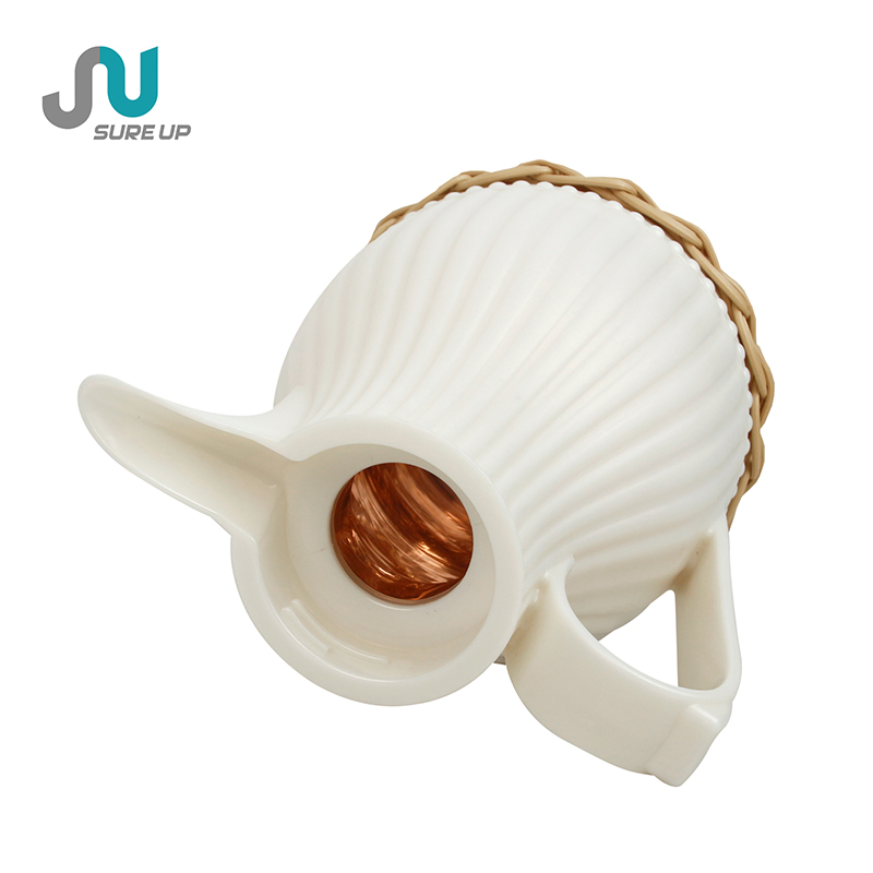 Кувшин с ручкой, стеклянный, 1 л, розовый