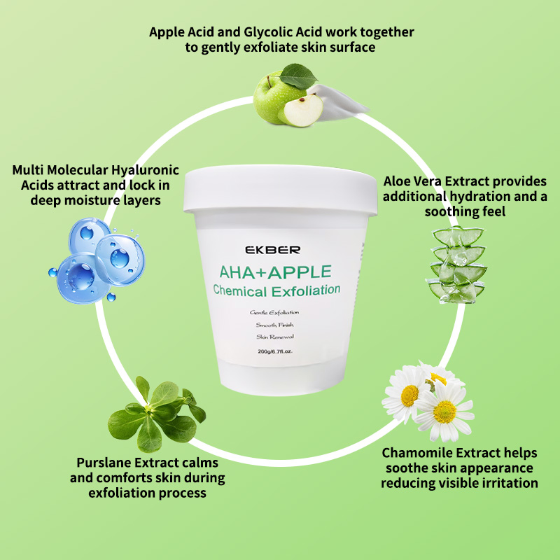 Rganic Apple Aha Chicken Skin Removal Exfoliating Deep Cleaning Natural Chemical Apple Aha Body Exfoliating