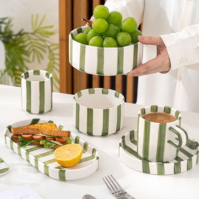 Modern Design Ceramic Dinnerware Salad Bowl Food Serving Bowl for Home