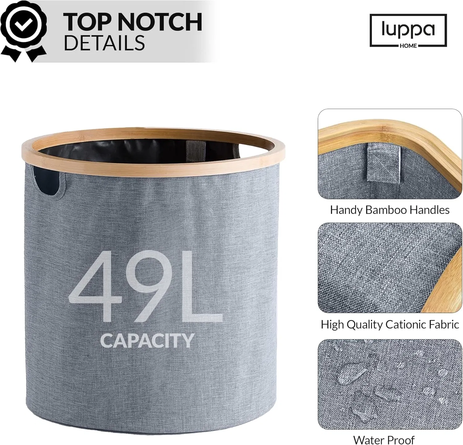 Bamboo Household Minimalist Living Room Bedroom Laundry Room Circular Clothing Storage Basket