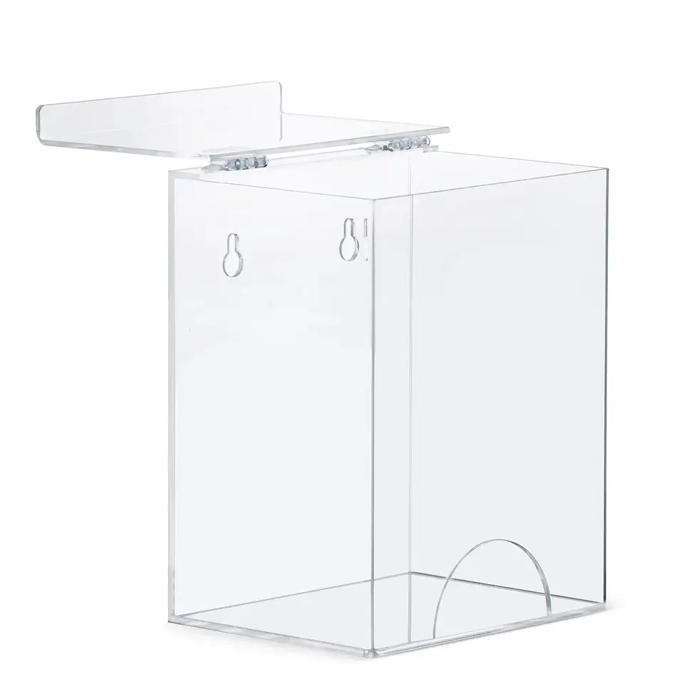 Acrylic Shoes Cover Container Storage Dispenser Holder Standing Wall Mount Box
