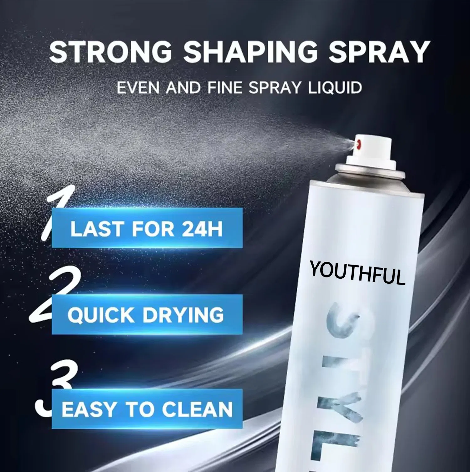 Strong Holding Spray 24 Hour Hold for Men's Hair Styling Texture Sprays